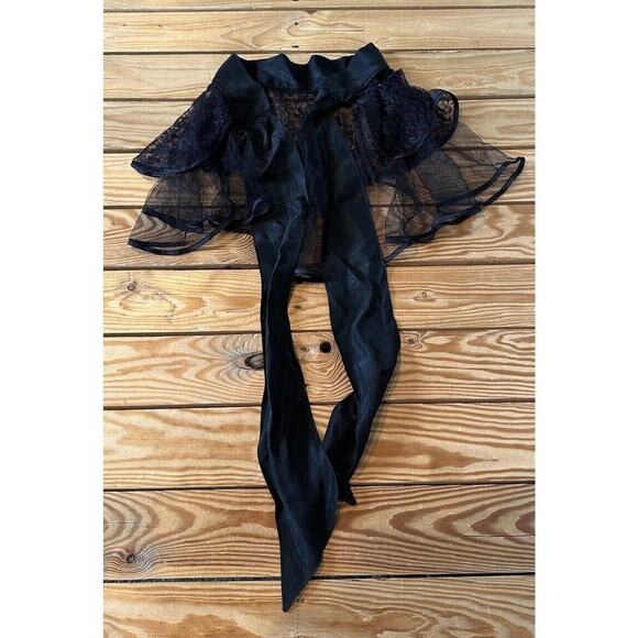 Vintage Marjon Of California Women’s Black Sexy Lace Apron Size Small - Picture 2 of 5